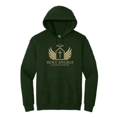 Holy Angels Adult Forest Green Hooded Sweatshirt Thumbnail