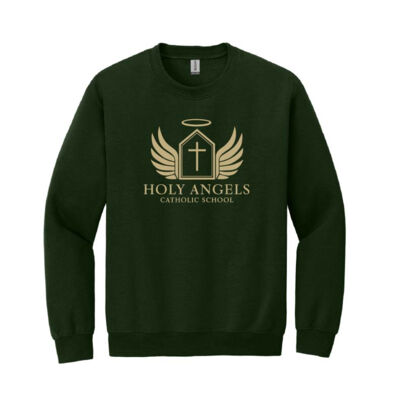Holy Angels Youth Forest Green Crewneck Sweatshirt Thumbnail